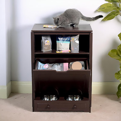 Pet Feeder Station with Storage