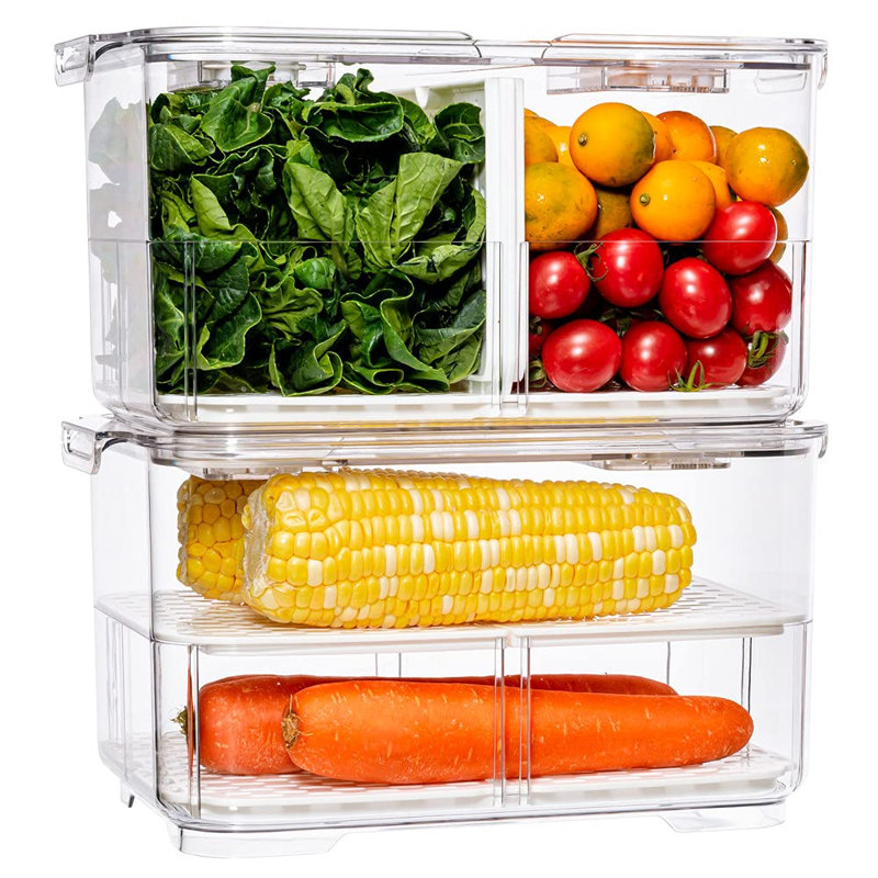 Food Storage - Set of 2 Containers and 2 Lids