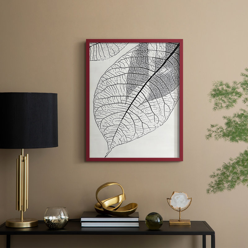Floral II, reproduction encadrée prête à être accrochée, Rouge, H 10 po x l 8 po