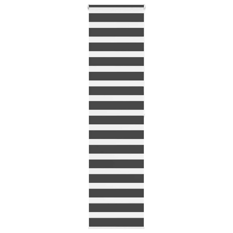 George Oliver Zebra Blind Polyester, Black, 55cmW x 200cmL