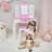 Teamson Kids Sweethearts Kids Play Vanity Table & Stool w/ LED, White & Pink