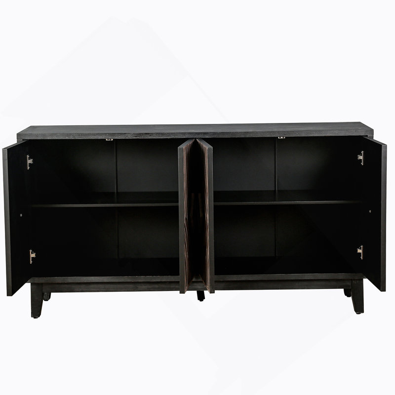 Crédence de style armoire Mid Mid Century, Brun antique