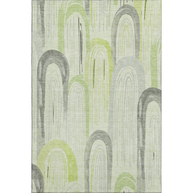 Premium Machine Washable Harjo AMF1588 Geometric Rug, Rectangle 9' x 12'