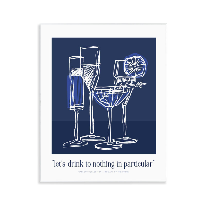 Plaque murale «Blue Drink Toast», par Lettred and Lined