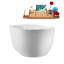Baignoire autoportante 55 po blanc brillant avec drain interne Streamline