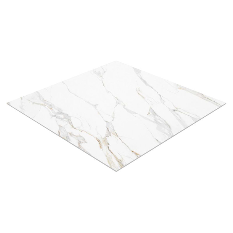 Minera 48X48 Marble Look Polished Porcelain Tile, Aurora Gold