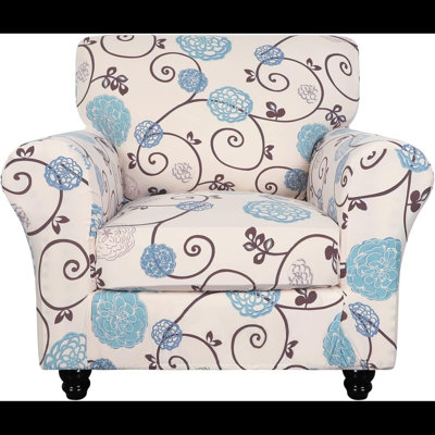 Stretch Sofa Cover Printed Couch Covers, Floral Pattern 2 Piece Armchair Slipcover With Separate Chair Cushion Cover, Washable Furniture Protector For -  Cozy Oasis, ACCC2C758PG