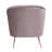 Rosemont Mid-Century Modern Velvet Upholstered Stainless Steel Barrel Chair in Blush-1955626992
