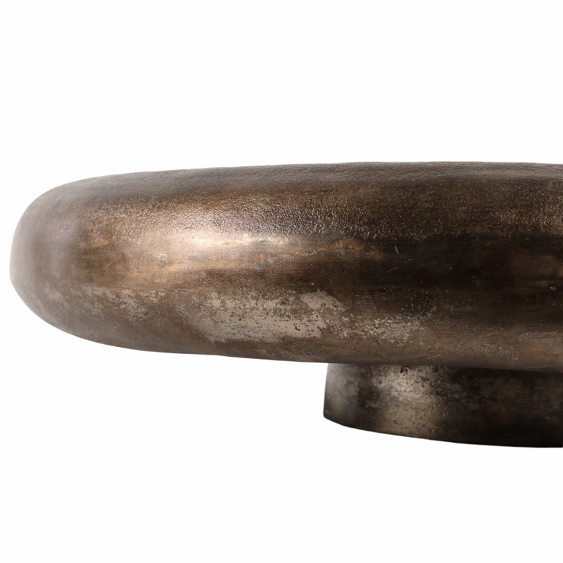 Decorative Round Shallow Bowl for Modern Home Decor - Stylish Home Decor Accent Bowl for Entryway or Console Table - Bronze & Copper