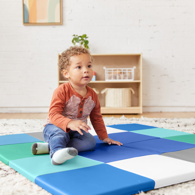 Tapis de jeu carrée pliable ECR4Kids SoftZone, Contemporain