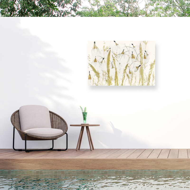 Nel Talen  Snowdrops Outdoor  Canvas, H 16 po x l 24 po
