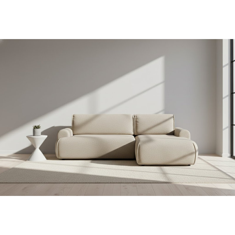 Softy Corner Sofa 2,5 seater with sleeping function, Right Hand Facing, Beige
