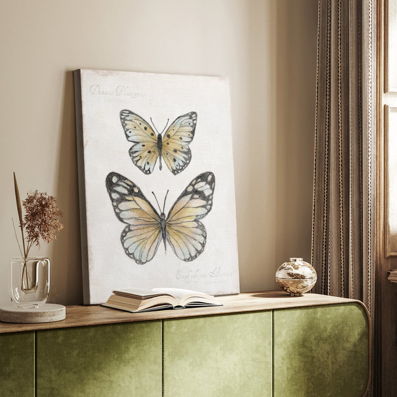 Papillons rétro I - galerie Cavas, H 48 po x l 32 po