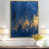 Toile avec cadre flottant or
