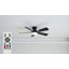 Ventilateur de plafond encastré moderne à profil bas Depuley avec lumières, pales en ABS, 42 pouces, télécommande et intensité variable, moteur à courant continu réversible, utilisation intérieure / extérieure - noir.-985259568-985259573-985259574
