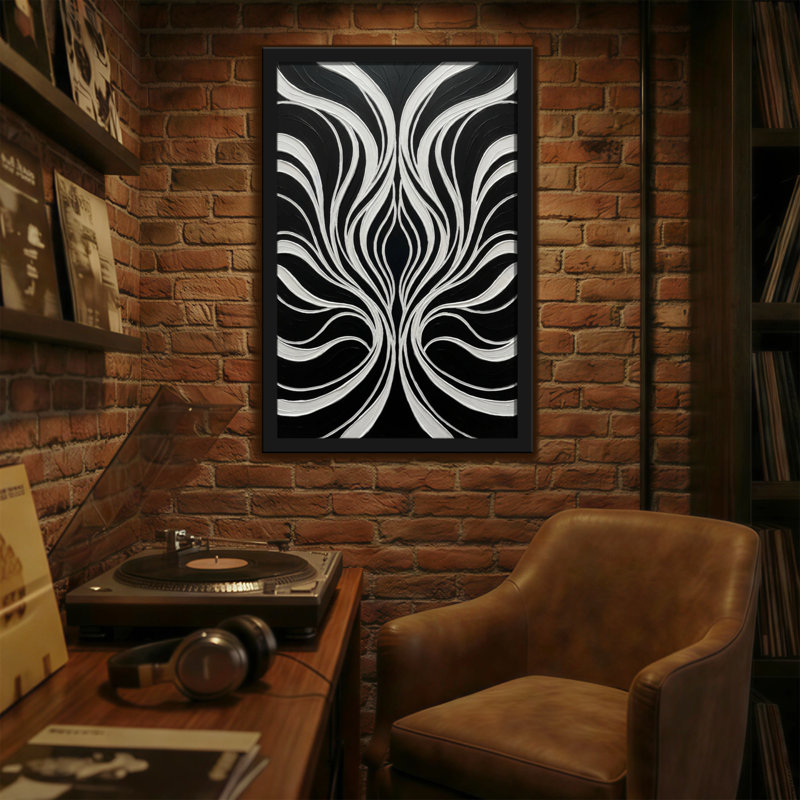 Abstrait abstrait et motif tourbillonnant, H 18 po x l 12 po