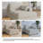 Bentura Oversized Upholstered Sea Salt Grey Corduroy Chaise Lounge with Armrests & Throw Pillows-95259944-100930858