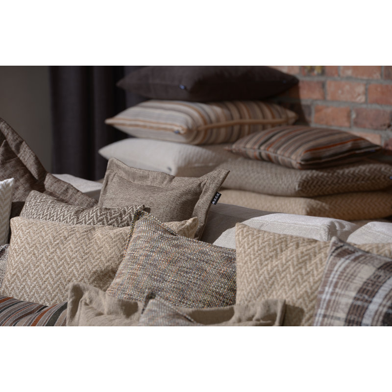 Zircono Chevron Rectangular Cushion, Beige