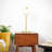 Zarria Metal Table with White Opal Glass Dimmer Switch