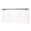 Porte de grange blanche 63 po, avec 2 tiroirs, support, tablettes réglables, pour la cuisine, le vestibule, l'armoire à poignées en métal,-130047914