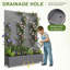 Lit de jardin en métal avec treillis et roues H 6 pi x l 4 pi - gris-1503515751-1503515745