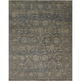 Hannah Hand-Knotted Wool Gray/Blue/Yellow Area Rug