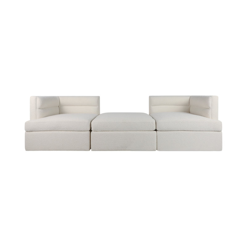 Moderne, canapé modulaire, 2 boîtes ivoire, rectangulaire