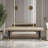 48.43''W Leather Upholstered Bench With Metal Legs-1193262362
