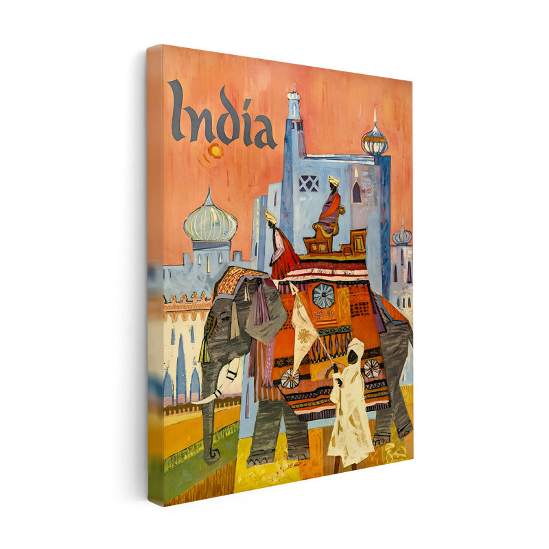 Inde no 2, Sans cadre, Canevas, H 24 po x l 32 po