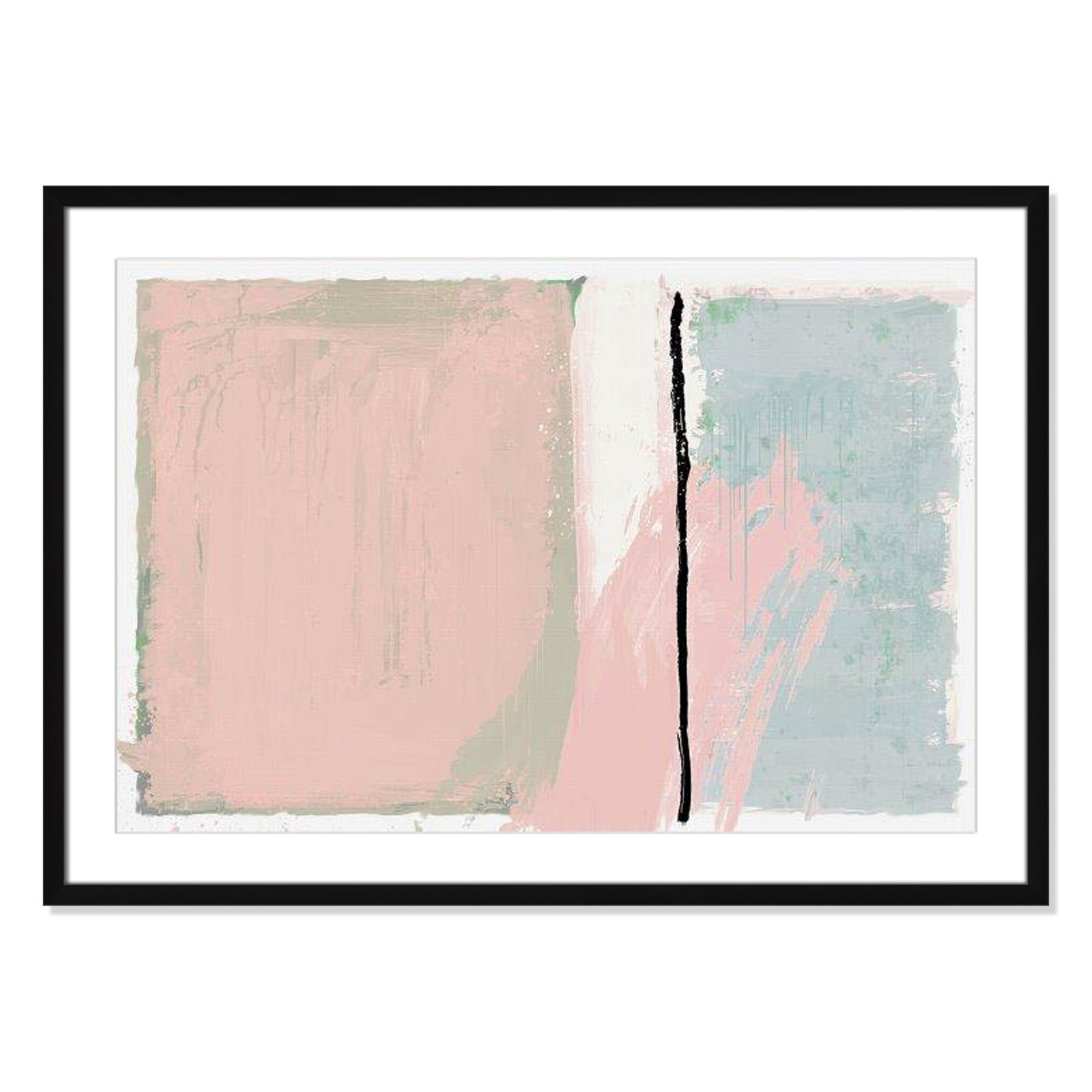 Pastel Opulance by Casa Fine Arts, White, 25.5" H x 35.5" W x 1.25" D, Black Box Picture Framed