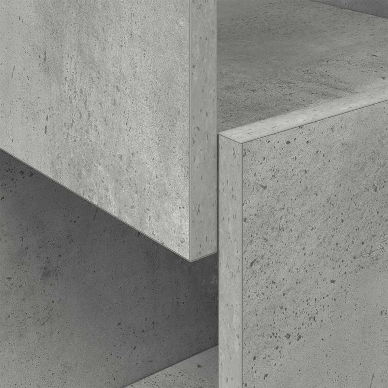 Corner Accent Chest, 95cm H x 30.5cm W x 30cm D, Concrete Grey