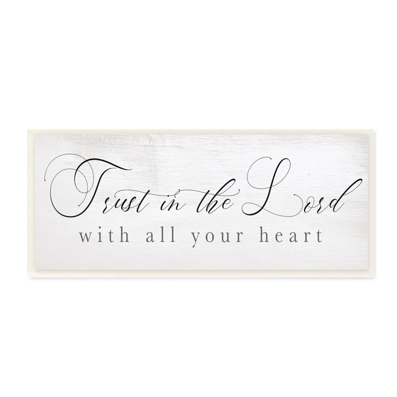«Trust in the Lord», impression inspirante «Rustic Sentiments» par Daphne Polselli - reproduction imprimée, Bois naturel
