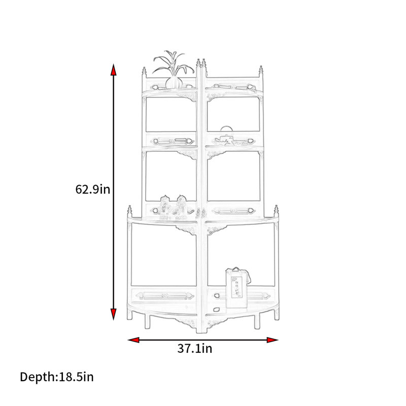 Chinese Minimalist Style Bookcase
