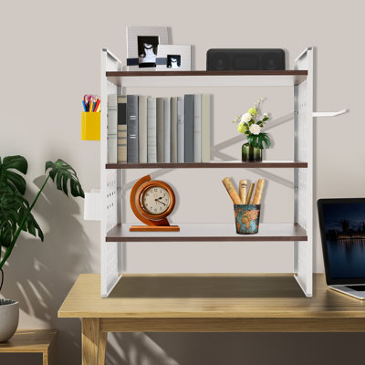 3-Tier Desktop Bookshelf Multipurpose Desk Organizer Countertop Bookshelf For Study Room, Bedroom, Children's Room