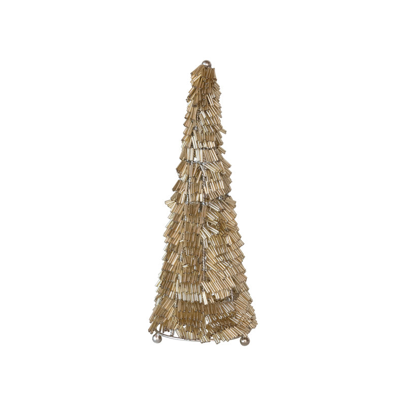 Arbre de Noël en fil de verre et perles