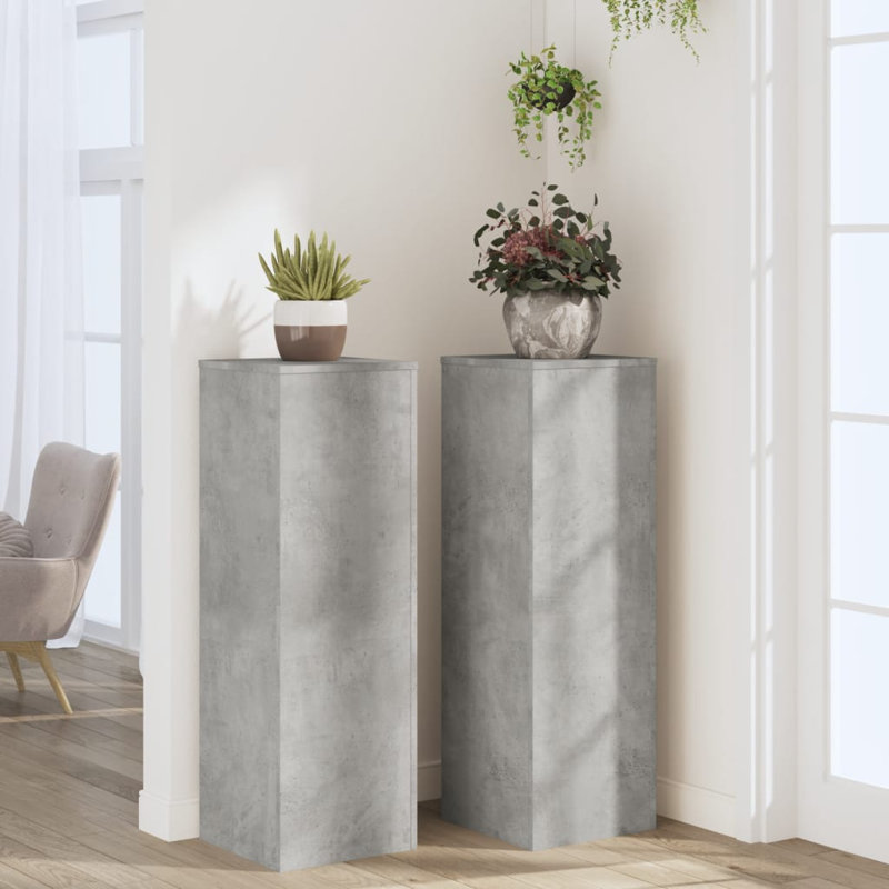 Plant Stand - Set of 2, Concrete Grey