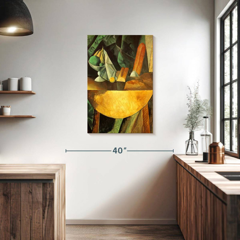 Avery Bread And Fruit Dish On A Table, 36" H x 24" W
