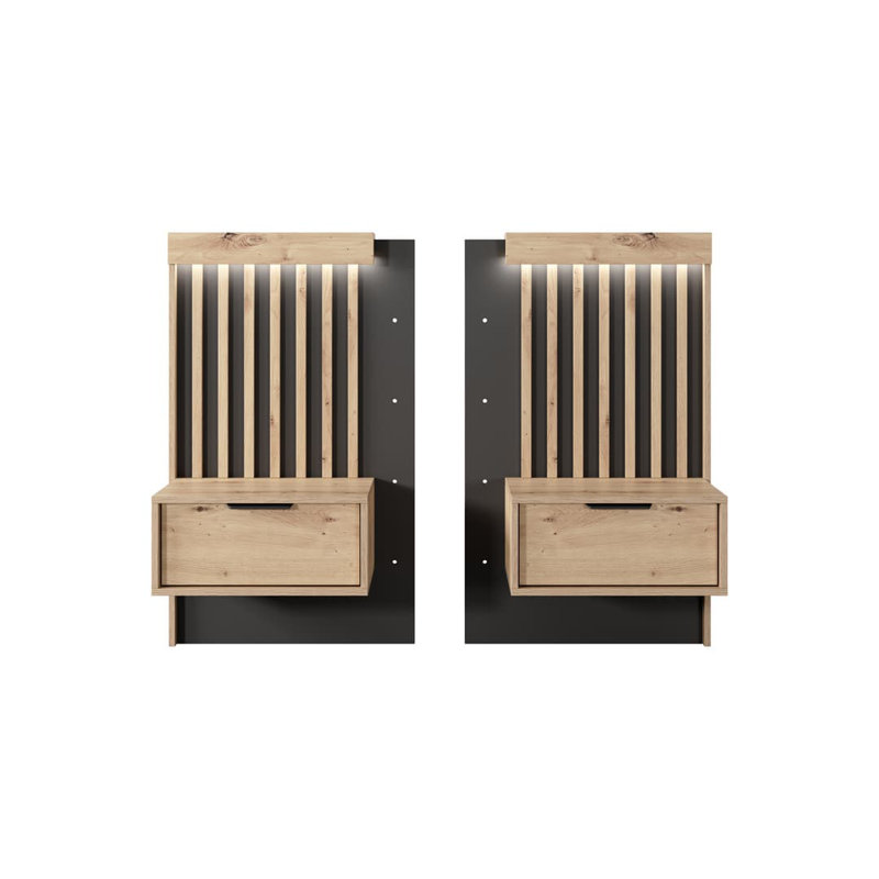 51cm W Manufactured Wood Bedside Table