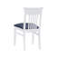 Chaise d'appoint blanche à dossier en lattes de polyuréthane Michalyn