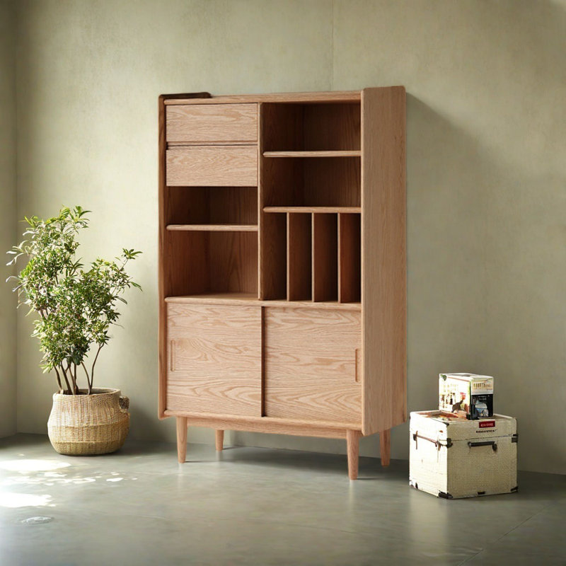 Petite bibliothèque rétro de style japonais, Brun