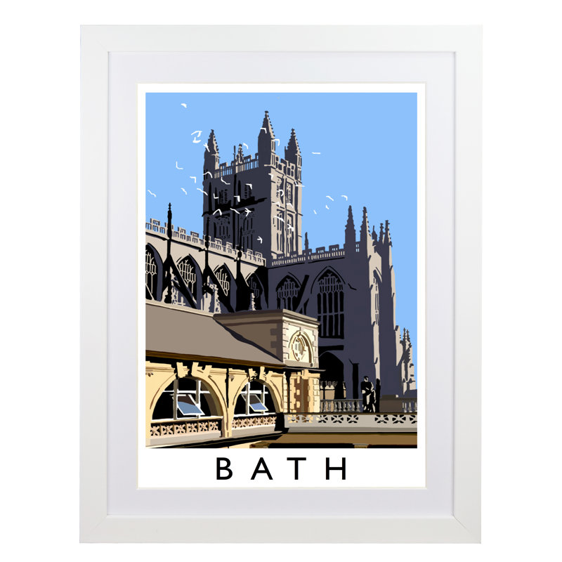 Bath 1 by Richard O'Neil - Print, White Wood Frame, 43.5 cm H x 33.5 cm W x 2.2 cm D