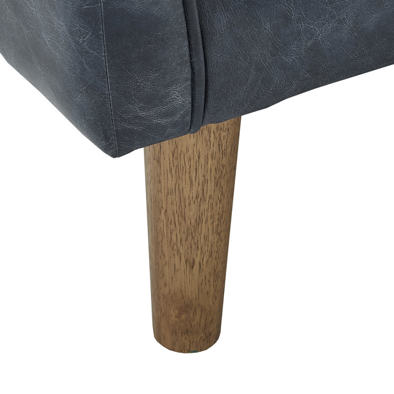 Hewett 86'' Leather Sofa, Oxford Blue Genuine Leather