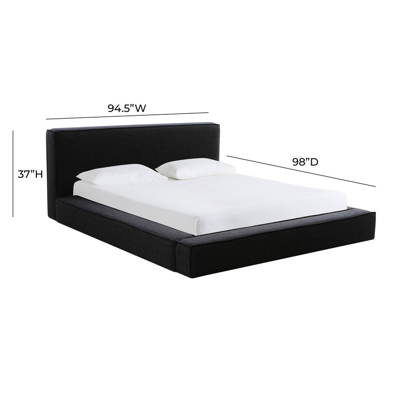 Olafur Linen Bed, Black, King