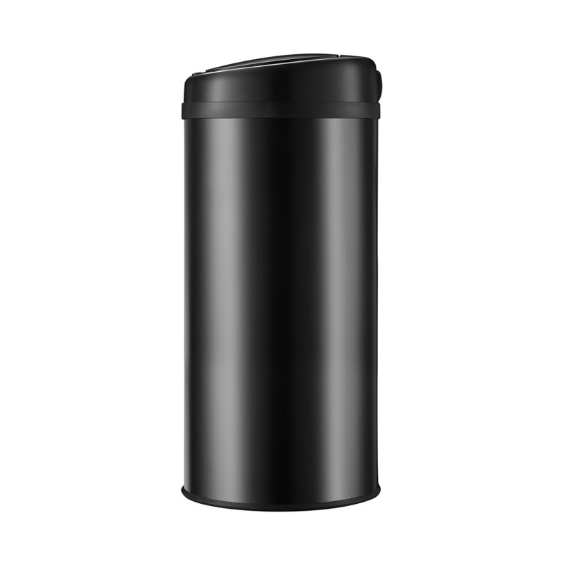Stainless Steel Motion Sensor Kitchen Trash Can - 50L, Black