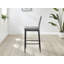 Kenesaw Luxury Breakfast Bar Stool in Quilted Design Velvet Black Leg - Modern Chic Kitchen-739694078