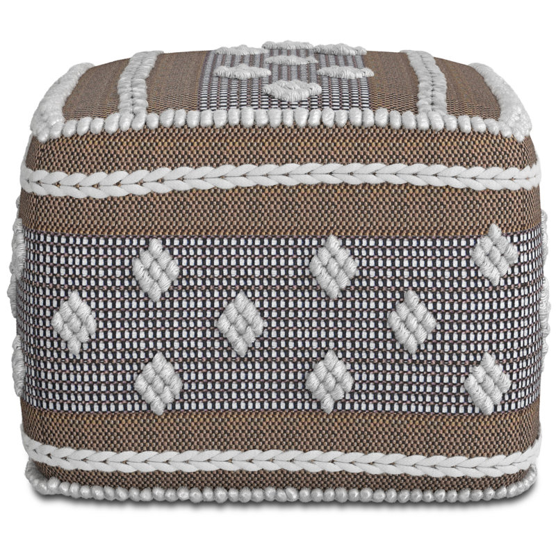 Pouf carré en polyester recyclé l 18 po Mapleton