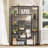 59" H Geometric Bookcase 4 Tier S-Shaped Room Divider Bookshelf-108772511