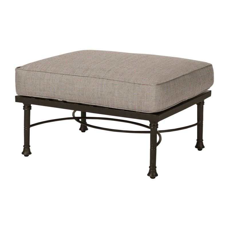 Florence Sectional Ottoman with Cushion, Cast Ash Sunbrella® Plainweave, Desert Bronze