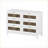 Dresser, Farmhouse Rustic 6-Drawer with Metal Handles, White Particle Board | White | Particle Board