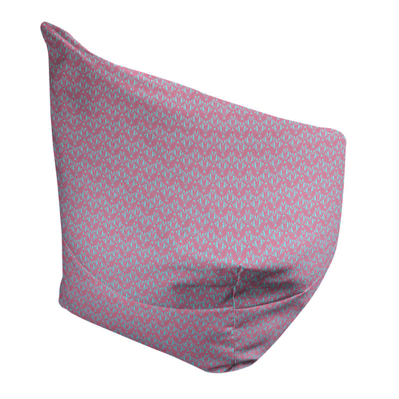 Petite chaise à sacs à billes & Leffel, H 86 po x L 27 po x P 43 po, Rose / bleu, Rembourrage poly